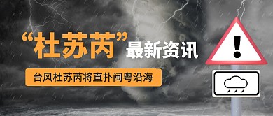 台风杜苏芮将直扑闽粤沿海公众号首图
