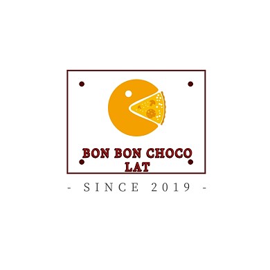 樱桃巧克力扁平标签食品logo