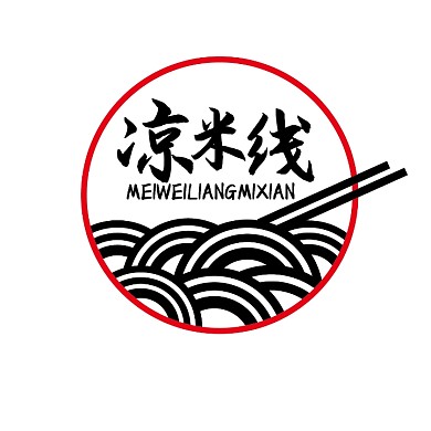 凉米线LOGO宣传推广大气美食