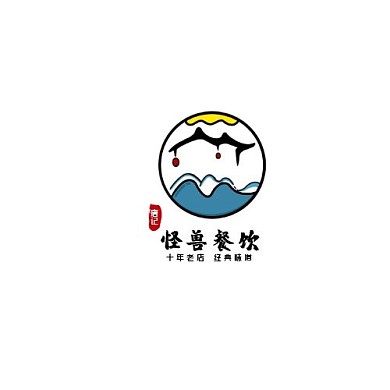2021图形黑色古风唐记餐饮宣传logo