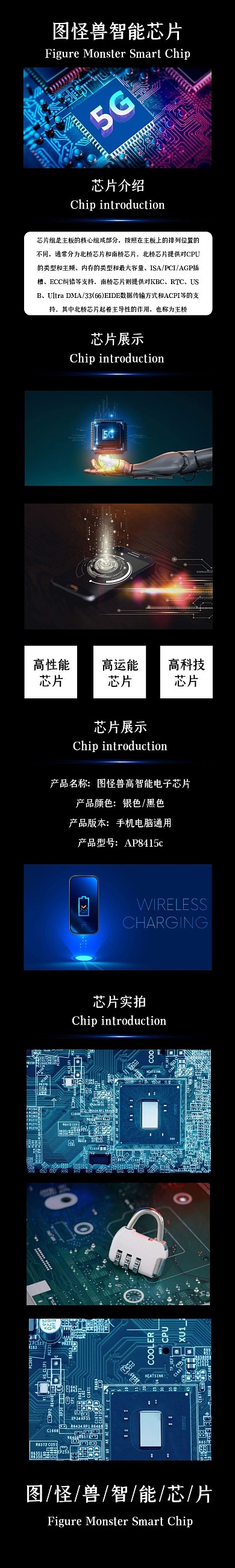 芯片简约电商宣传详情页