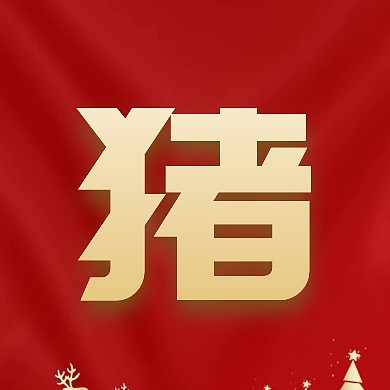 赢战猪年新年红色简约公众号封面小图