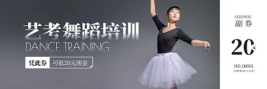 简约大气艺考舞蹈培训机构体验卡代金券