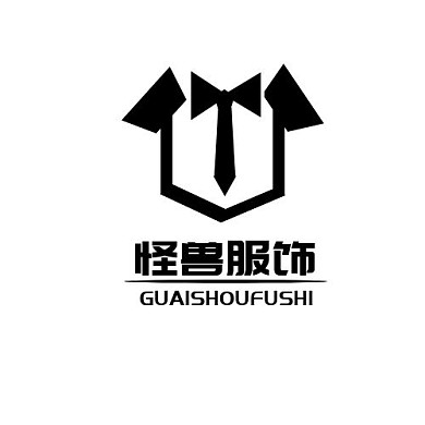 服装店铺领带三角黑色简约LOGO