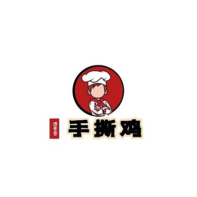 透骨香手撕鸡红黑logo