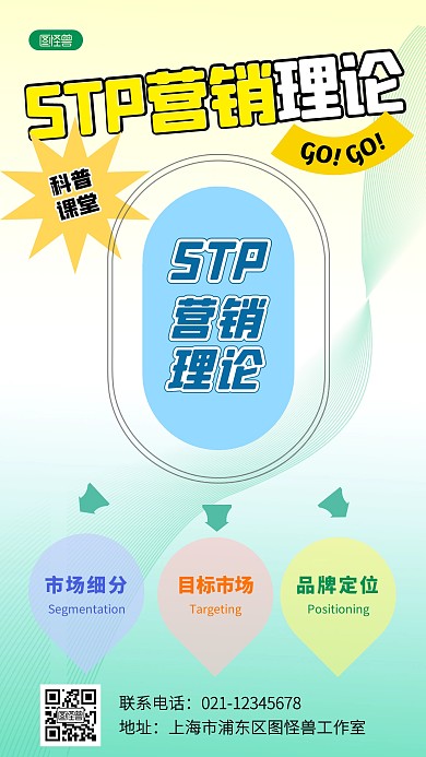 STP营销理论手机海报科普用图