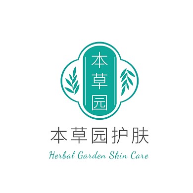 绿色窗格树叶简约形状护肤美妆logo