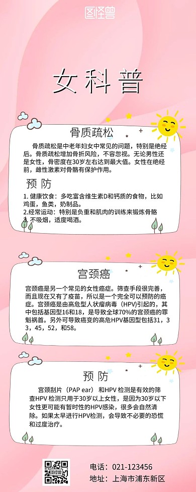女性病 科普 营销长图