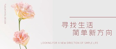 简约清新花朵寻找生活简单新方向公众号封面