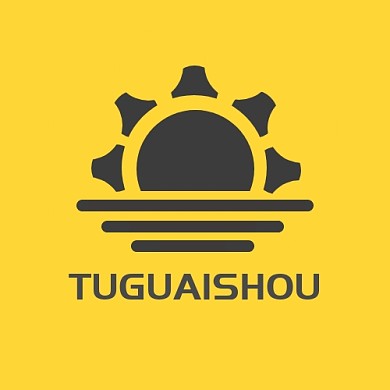 黄色高级灰极简日出海上LOGO