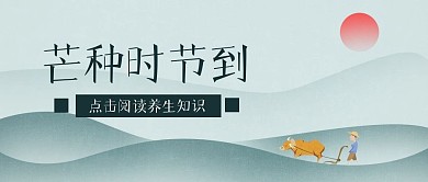 简约大气芒种公众号封面首图
