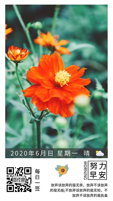 励志早安日签图风景