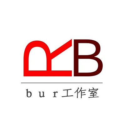 字母红色字母简约ｂｕｒ平面ＬＯＧＯ