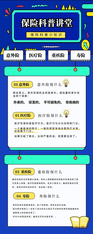 孟菲斯几何保险知识科普营销长图