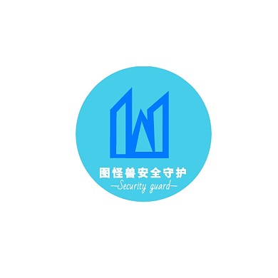 卡通简约盾牌LOGO图片设计海报