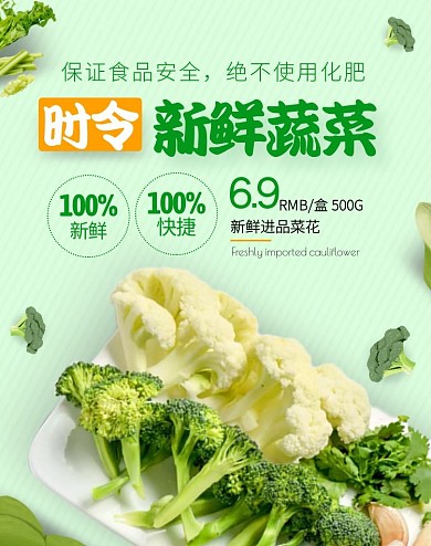 时令季节性蔬菜菜花海报bannner