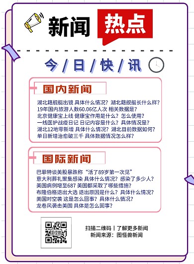 2020年新闻海报蓝色官方正式突出