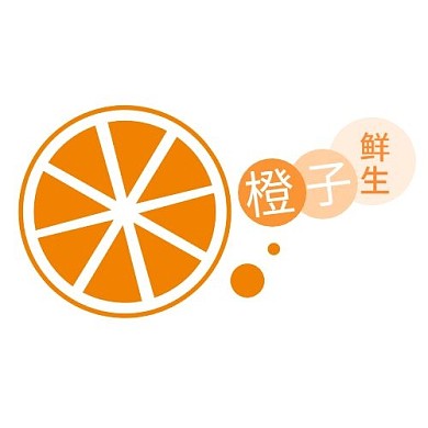 鲜果圆形桔色创意橙子先生平面logo