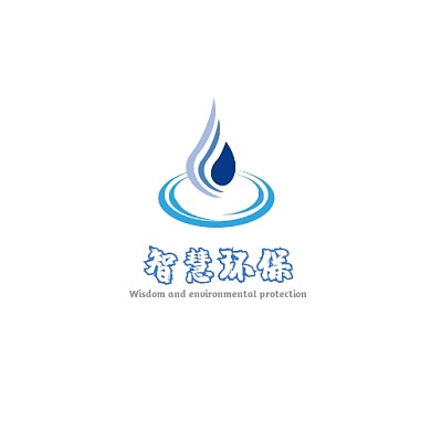 智慧环保logo环保主题蓝色基调