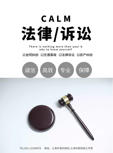 法律诉讼交通纠纷海报模板