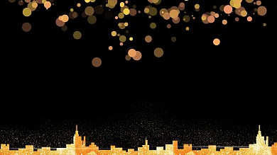 图怪兽原创元素黑金展板背景墙