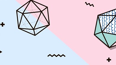 图怪兽原创元素孟菲斯风格主题海报背景