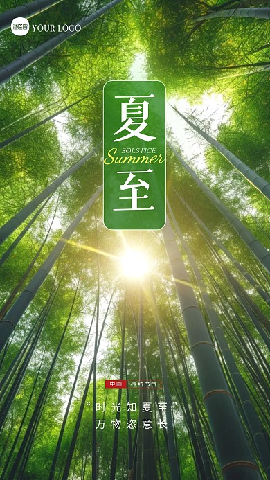 简约大气夏至节气祝福问候创意摄影图海报
