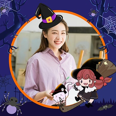万圣节女巫节日人物快乐趣味卡通头像框
