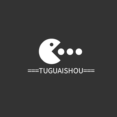 灰白色豆子吃豆人简约几何logo设计