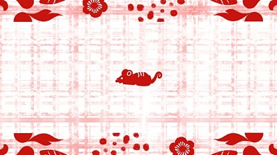 图怪兽原创背景鼠年红色喜庆创意公众号封面