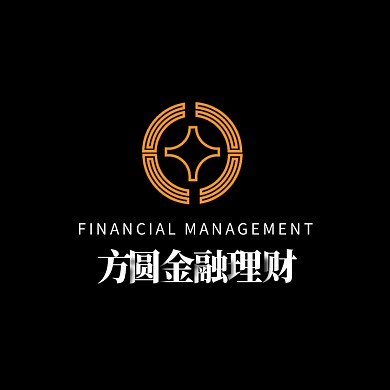金融理财股票基金货币橙色简约logo设计
