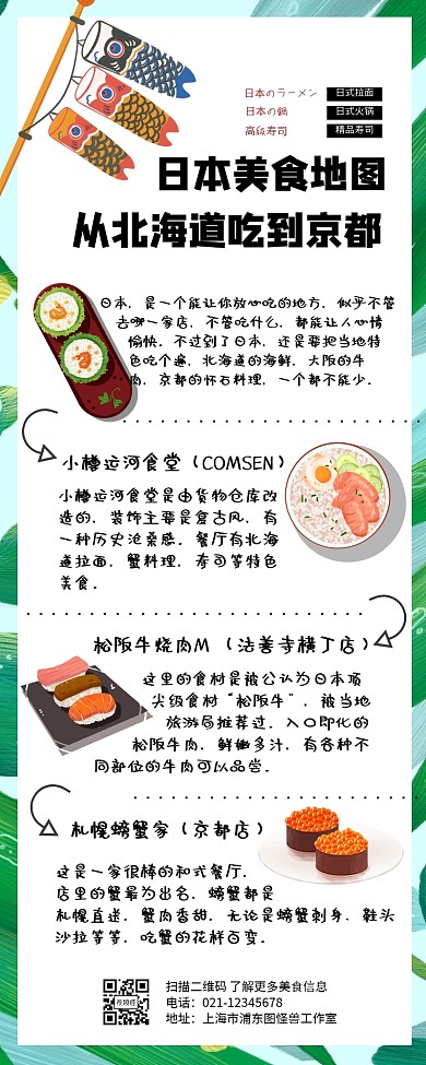 日本美食地图长图