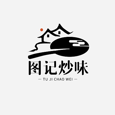 中国风餐饮美食炒菜店品牌宣传LOGO