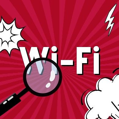 红色简约插画风格WiFi公众号次图