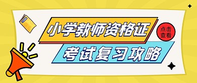 中小学教师资格证考试复习攻略公众号封面