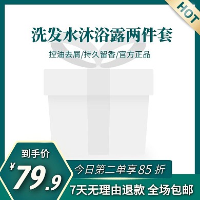 洗发水沐浴露两件套电商主图