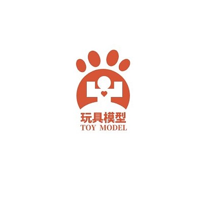 玩具模型红色简约小人LOGO