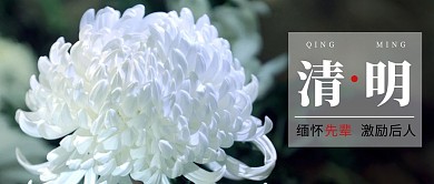 黑色清明时节摄影风公众号封面首图