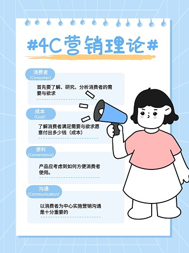 4C营销理论模型科普知识小红书封面