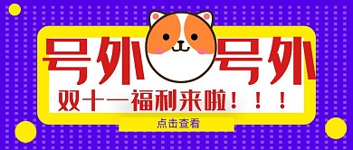 双十一促销活动购物指南公众号首图
