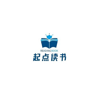 公众号头像读书创意蓝色标志
