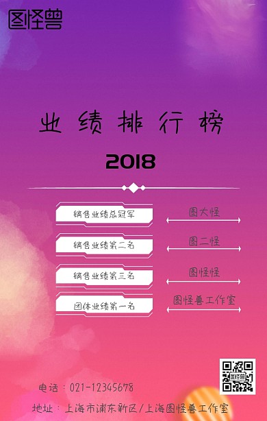 卡通年度业绩排行表宣传海报