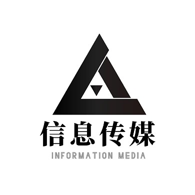 信息传媒黑色创意logo设计