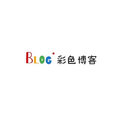 英文字母彩色简约blog博客logo设计