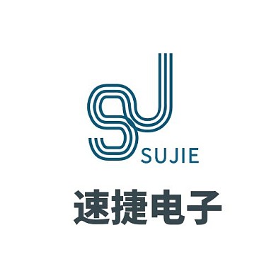 字母SJ组合电子科技公司简约LOGO设计