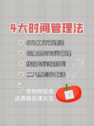 时间管理法小红书封面