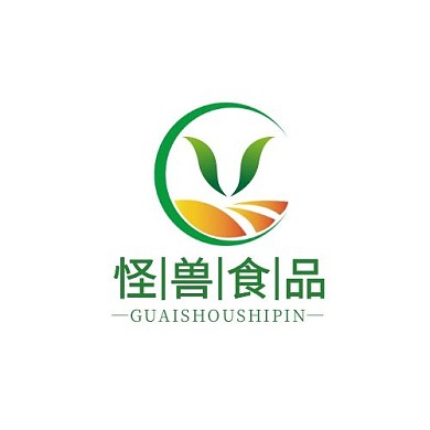 食品公司叶子橙绿简约美食LOGO