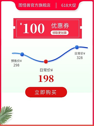 直通车主图价格曲线图优惠券红色