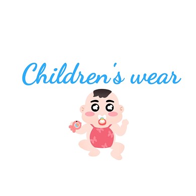 童装店铺LOGO蓝色创意logo设计