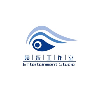 娱乐蓝色山眼睛创意logo